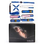 Набор БДСМ-аксессуаров с нашивками в военной тематике NoTabu Bondage Kits - 6 предметов - голубой