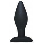 Большая анальная силиконовая пробка Black Velvet - Silicone Butt Plug Large - чёрная - 12 см