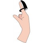 Эрекционное виброкольцо или насадка на палец Finger Vibrator - чёрное