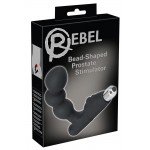 Массажер простаты с вибрацией Rebel Bead-shaped Prostate Stimulator - чёрный - 11 см