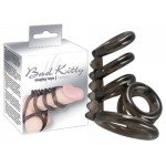 Насадка на пенис и мошонку с гребнем Penis Hodenring - дымчатая Насадка на пенис и мошонку с гребнем Penis Hodenring - дымчатая