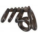 Насадка на пенис и мошонку с гребнем Penis Hodenring - дымчатая Насадка на пенис и мошонку с гребнем Penis Hodenring - дымчатая