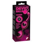 Вагинальные шарики в силиконовой оболочке Devils Balls - розовые