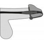 Уретральный стимулятор с силиконовым кольцом под головку Penis Plug - серебристый - 6,5 см
