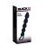 Анальная силиконовая цепочка с 5 шариками в форме сердечек Velvet Black Anal beads - чёрная - 18,5 см