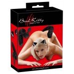 Набор игровой Bad Kitty Pet Play: анальная пробка с хвостом и ушки - чёрный Набор игровой Bad Kitty Pet Play: анальная пробка с хвостом и ушки - чёрный