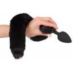 Набор игровой Bad Kitty Pet Play: анальная пробка с хвостом и ушки - чёрный Набор игровой Bad Kitty Pet Play: анальная пробка с хвостом и ушки - чёрный