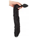 Набор игровой Bad Kitty Pet Play: анальная пробка с хвостом и ушки - чёрный Набор игровой Bad Kitty Pet Play: анальная пробка с хвостом и ушки - чёрный