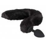 Набор игровой Bad Kitty Pet Play: анальная пробка с хвостом и ушки - чёрный Набор игровой Bad Kitty Pet Play: анальная пробка с хвостом и ушки - чёрный