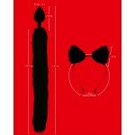 Набор игровой Bad Kitty Pet Play: анальная пробка с хвостом и ушки - чёрный Набор игровой Bad Kitty Pet Play: анальная пробка с хвостом и ушки - чёрный