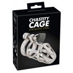Мужской пояс верности из нержавеющей стали Chastity Cage - 9,5 см