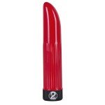 Мини-вибратор из ABS пластика LadyFinger - красный - 13 см