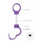 Металлические наручники Beginner's Handcuffs OUCH! - фиолетовые