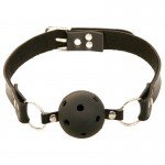 Классический дышащий кляп с отверстиями Breathable Ball Gag - черный