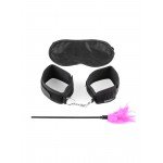 Набор фиксаций для эротических игр с перышком Sensual Seduction Kit: наручники и маска