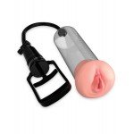 Вакуумная помпа Fanta Flesh Pussy Pump с уплотнителем в виде вагины - прозрачная - 20 см