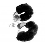 Наручники металлические с мехом Fetish Fantasy Series Original Furry Cuffs Black - чёрные
