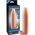 Насадка увеличитель открытого типа Real Feel Enhancer XL с кольцом на мошонку - телесная - 17 см Насадка увеличитель открытого типа Real Feel Enhancer XL с кольцом на мошонку - телесная - 17 см
