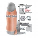 Насадка увеличитель открытого типа Real Feel Enhancer XL с кольцом на мошонку - телесная - 17 см Насадка увеличитель открытого типа Real Feel Enhancer XL с кольцом на мошонку - телесная - 17 см
