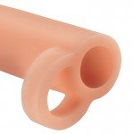 Насадка увеличитель открытого типа Real Feel Enhancer XL с кольцом на мошонку - телесная - 17 см Насадка увеличитель открытого типа Real Feel Enhancer XL с кольцом на мошонку - телесная - 17 см