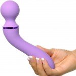 Двусторонний вибростимулятор для массажа эрогенных зон Fantasy For Her - Duo Wand Massage Her - фиолетовый - 20 см