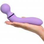 Двусторонний вибростимулятор для массажа эрогенных зон Fantasy For Her - Duo Wand Massage Her - фиолетовый - 20 см