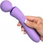 Двусторонний вибростимулятор для массажа эрогенных зон Fantasy For Her - Duo Wand Massage Her - фиолетовый - 20 см