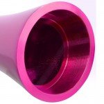 Алюминиевый рельефный вибратор Pure Aluminium Small Pink - розовый - 7,5 cм