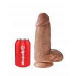 Толстый фаллоимитатор-реалистик с мошонкой King Cock 9