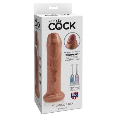 Фаллоимитатор с подвижной крайней плотью King Cock 7