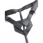Страпон Harness со съемной насадкой на регулируемых ремнях King Cock 7 - телесный - 17,8 см