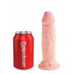 Суперреалистичный упругий и гибкий фаллоимитатор на присоске King Cock Plus Triple Density 6