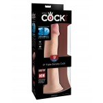 Суперреалистичный упругий и гибкий фаллоимитатор с присоской King Cock Plus Triple Density 9