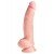 Суперреалистичный упругий и гибкий фаллоимитатор c присоской и мошонкой King Cock Plus 8