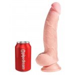 Суперреалистичный упругий и гибкий фаллоимитатор c присоской и мошонкой King Cock Plus 8 Суперреалистичный упругий и гибкий фаллоимитатор c присоской и мошонкой King Cock Plus 8