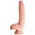 Суперреалистичный упругий и гибкий фаллоимитатор с мошонкой на присоске King Cock Plus 9