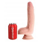 Суперреалистичный упругий и гибкий фаллоимитатор с мошонкой на присоске King Cock Plus 9 Суперреалистичный упругий и гибкий фаллоимитатор с мошонкой на присоске King Cock Plus 9