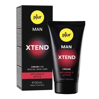 Возбуждающий мужской крем для пениса Pjur MAN Xtend Cream с гинкго и женьшенем - 50 мл