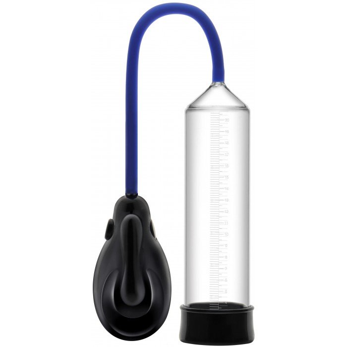 Вакуумная мужская помпа для тренировок пениса с автоматическим насосом Erozon Automatic Penis Pump - прозрачная - 24,5 см