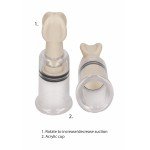 Вакуумные помпы для сосков Nipple Suction Cup Small с винтовым механизмом - размер S - белые