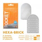 Карманный мастурбатор Tenga Pocket Hexa-Brick с интенсивной стимуляцией шестиугольными сотами