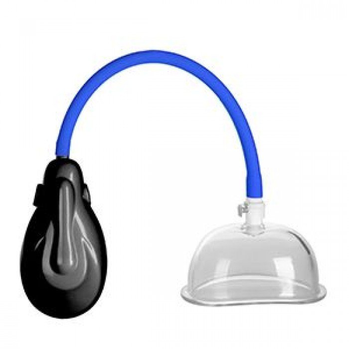 Автоматическая женская вакуумная помпа для половых губ и клитора Erozon Pussy Pump с клапаном для сохранения давления - прозрачная