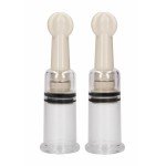 Вакуумные помпы для сосков Nipple Sucker Erozon с винтовым механизмом - размер S - белые Вакуумные помпы для сосков Nipple Sucker Erozon с винтовым механизмом - размер S - белые