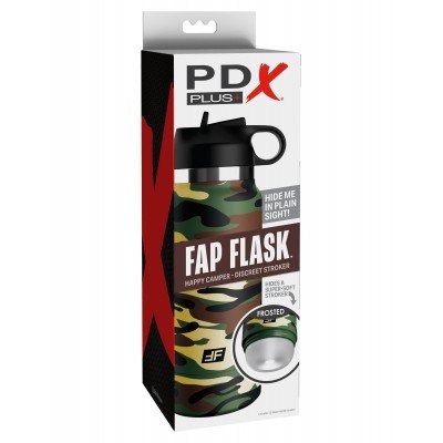 Мастурбатор FAP FLASK в стиле хаки бутылки для воды - прозрачный - 23,8 см