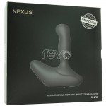Вибромассажер простаты с вращающейся головкой Nexus Revo New - чёрный - 14,5 см