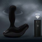 Вибромассажер простаты с вращающейся головкой и пультом ДУ Nexus Revo Stealth Improved - чёрный - 14,5 см