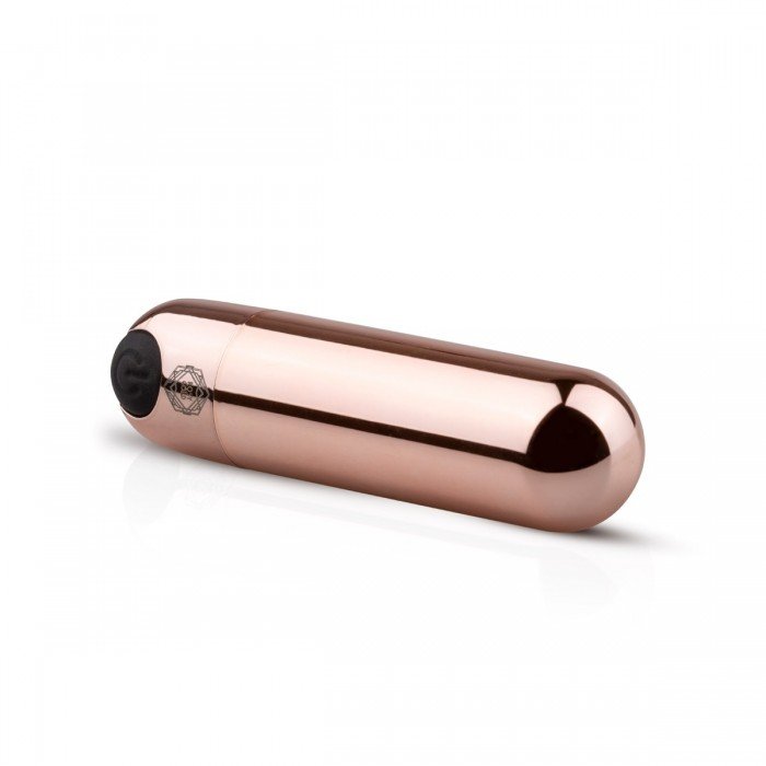 Перезаряжаемая вибропуля с 10 скоростями вибрации Rosy Gold - New Bullet Vibrator - золотистая - 7,5 см
