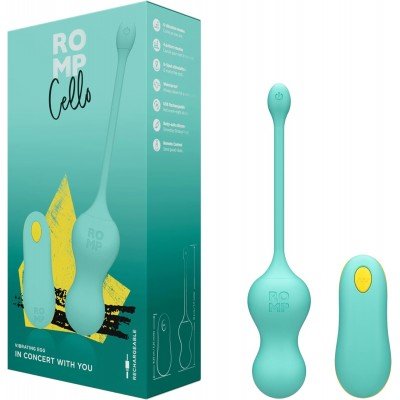 Вибро-стимулятор для зоны G с дистанционным управлением Romp Cello - бирюзовый