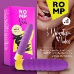 Перезаряжаемый мини-вибратор с рельефной поверхностью Romp Beat - фиолетовый - 15 см Перезаряжаемый мини-вибратор с рельефной поверхностью Romp Beat - фиолетовый - 15 см