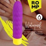 Перезаряжаемый мини-вибратор с рельефной поверхностью Romp Beat - фиолетовый - 15 см Перезаряжаемый мини-вибратор с рельефной поверхностью Romp Beat - фиолетовый - 15 см